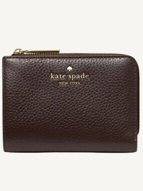 NWT Kate Spade New York Lena Small L Zip Wallet Brown